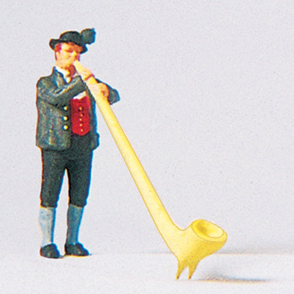 Alpenhorn Player : Preiser - Acabado pintado HO (1:87) 29034