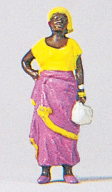 African Woman : Preiser - Painted HO(1:87) 29047