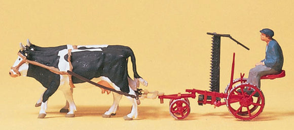 Harvester driven by oxen : Prizer - Finished product HO(1:87) 30443