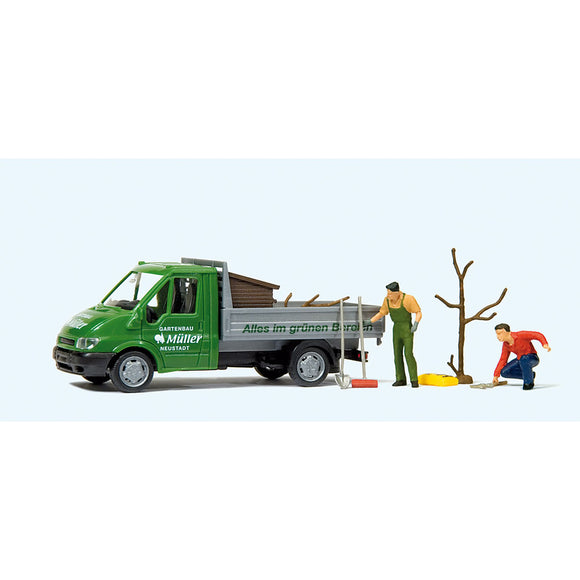 Trabajador de jardinería (Ford Transit Truck) : Preiser - Producto terminado HO(1:87) 33260