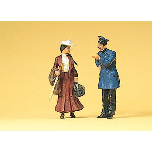 Conductor and Lady: Preiser - Painted 1:22.5 45065