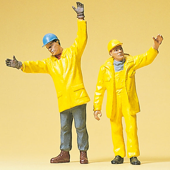 Work site supervisor giving instructions: Preiser, painted, 1:22.5 scale 45089
