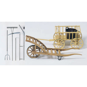 Farm Tools and Wheelbarrow (Catwheel) Set: Prizer Unpainted Kit 1:22.5 45212