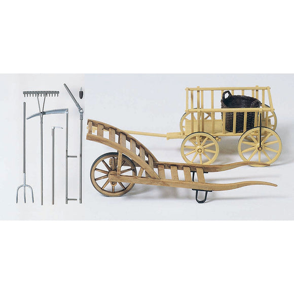 农具和独轮车（Catwheel）套装：Prizer 未上漆套件 1:22.5 45212