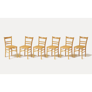 Dining chairs, set of 6: Preiser unpainted kit 1:22.5 45219