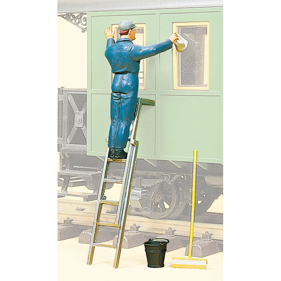 Trabajador de limpieza de ventanas: presellado escala 1:22,5 45505