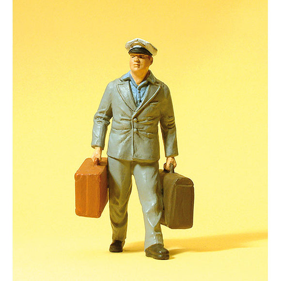 American Porter (luggage carrier) : Preiser, painted, 1:22.5 scale 45511