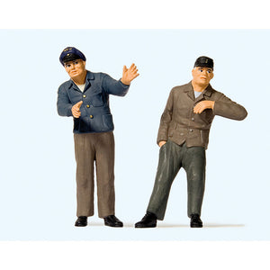 Locomotive and Fireman : Preiser, painted, 1:32 scale 63102