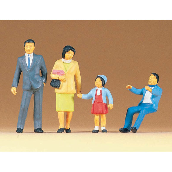 Japanese family group : Preiser - painted 1:43 65301