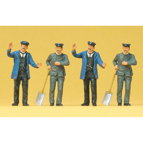 Sl trainer and assistant trainer, 2 pairs: Preiser, complete painted 1:43 65305