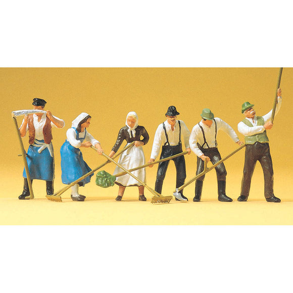 收割干草的农民 : Preiser - 涂漆 1:43 65330