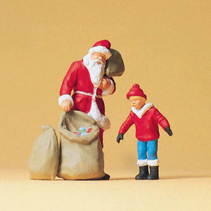Father Christmas and Child : Preiser - Painted 1:43 65335