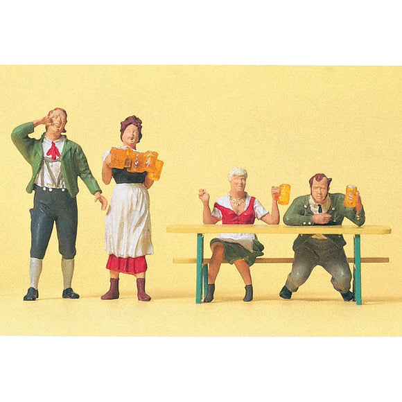 Gente en el jardín de la cerveza: Preiser - pintado 1:43 65345