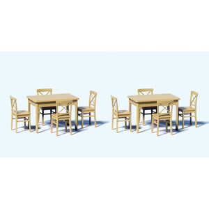 Table and Chairs : Preiser Unpainted Kit 1:50 68281