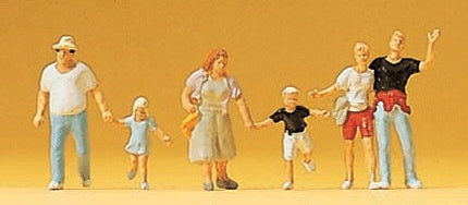 Passers-by, children and couples: Preiser, complete painted N (1:160) 79094