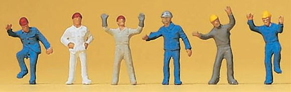 Workers including ladder climber : Preiser - Painted N(1:160) 79105