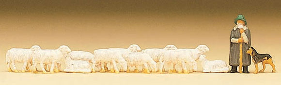 牧羊人、羊和狗：Preiser - 成品 N (1:160) 79160