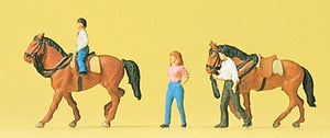 People on horseback : Preiser - Finished product N (1:160) 79183