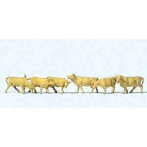 6 Cows (Brown Jersey Breed) : Preiser - Finished product N (1:160) 79229