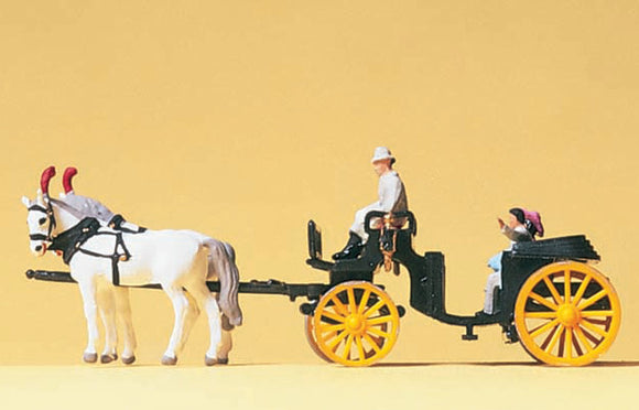 Carriage with open top : Preiser, complete painted N (1:160) 79481