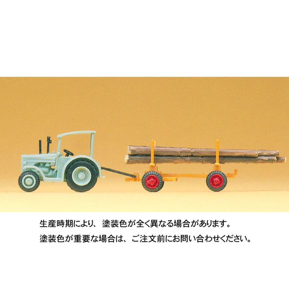 Tractor and trailer: Preiser, complete painted N (1:160) 79504