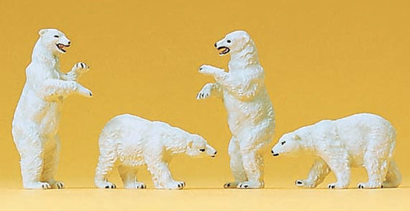 4 White Bears : Preiser - Finished product N (1:160) 79716