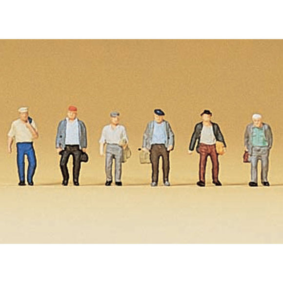 Men on the street (worker style): Preiser, complete painted Z (1:220) 88532