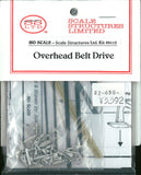 Overhead belt drive : scale structure unpainted kit HO (1:87) 9115