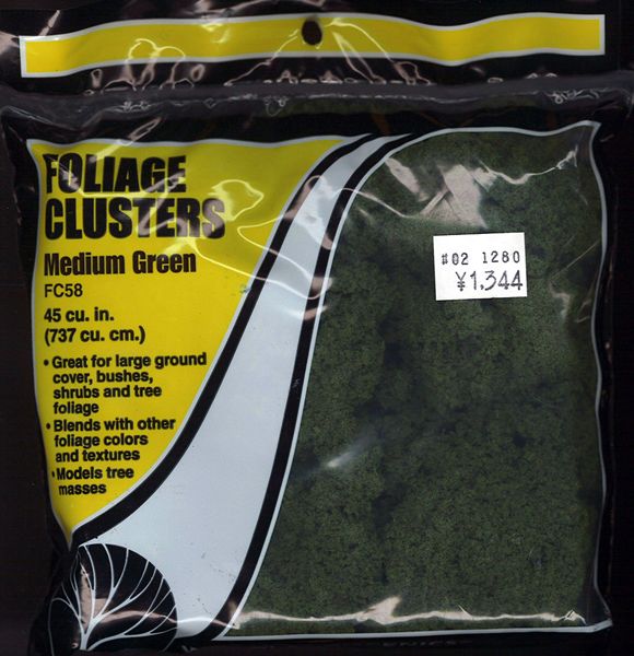 海绵材料 [Foliage cluster] 中绿色 : 林地材料 无鳞 FC58