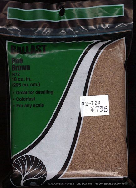 Stone material Ballast (gravel) fine brown : Woodland material Non scale 72