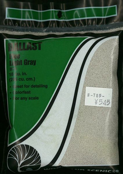 Stone material, ballast (gravel), fine, light grey: Woodland material, Non-scale 74