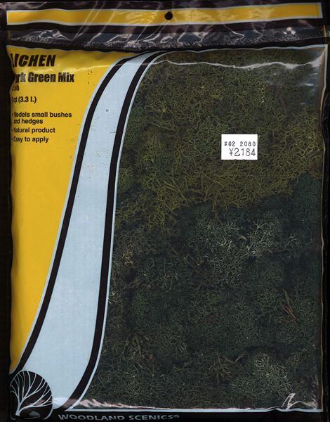 Material natural [Ryken] Mezcla verde oscuro (bosque) [Bolsa grande] : Material Woodland, sin escala L168