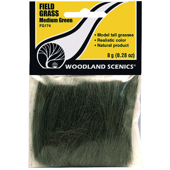 Material de fibra [Hierba de campo] Verde medio: material de Woodland, sin escala FG174