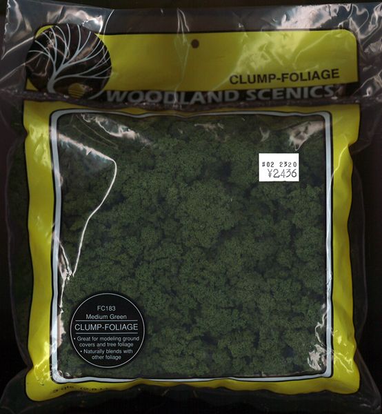 Sponge material [Clamp for Ridge] Medium green (green) [Large bag] : Woodland material, non-scale FC183