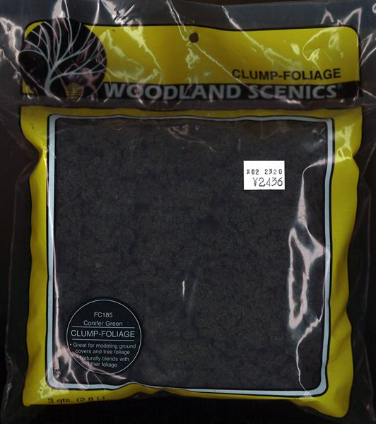 Material de esponja [Abrazadera para caballete] Verde conífera (negro-verde) [Bolsa grande] : Material Woodland, Sin escala FC185
