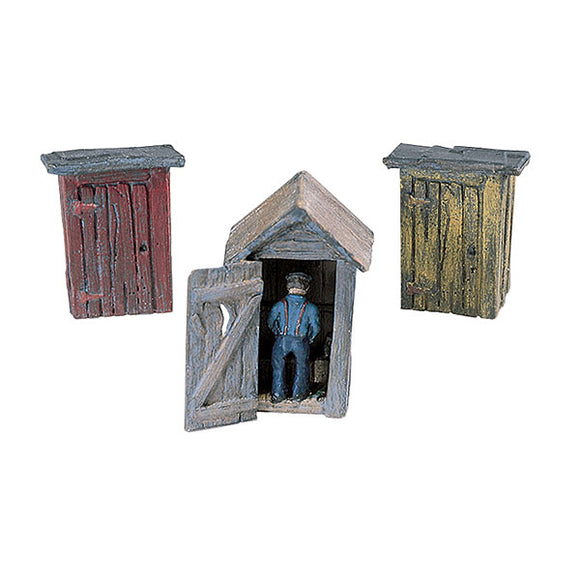 Three public toilets and a man: Woodland unpainted kit HO(1:87) D214