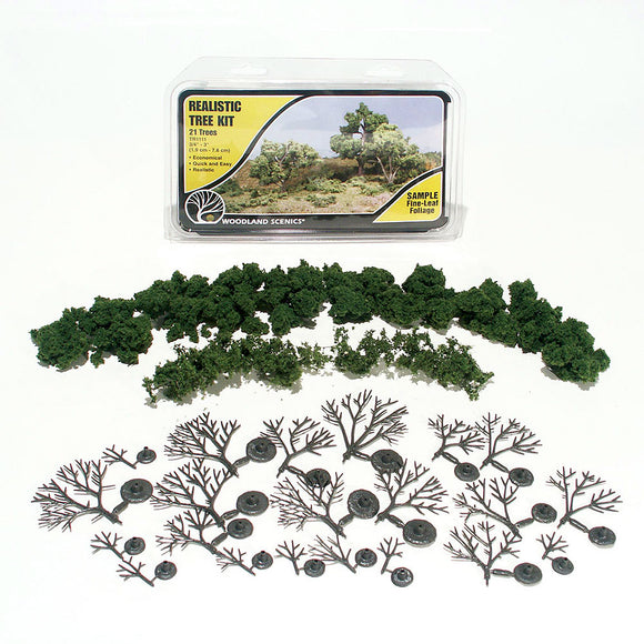 Kit árbol 1,9 - 7,6 cm : Woodland Material Sin escala TR1111