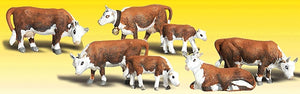 7 Beef Cattle (Hereford breed) : Woodland - Finished product set N (1:160) 2144