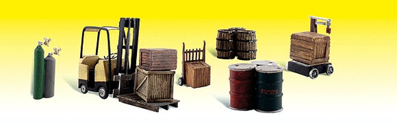 装卸台配件（叉车、圆桶、桶、板条箱、气瓶）：林地涂漆成品N(1:160) 2208
