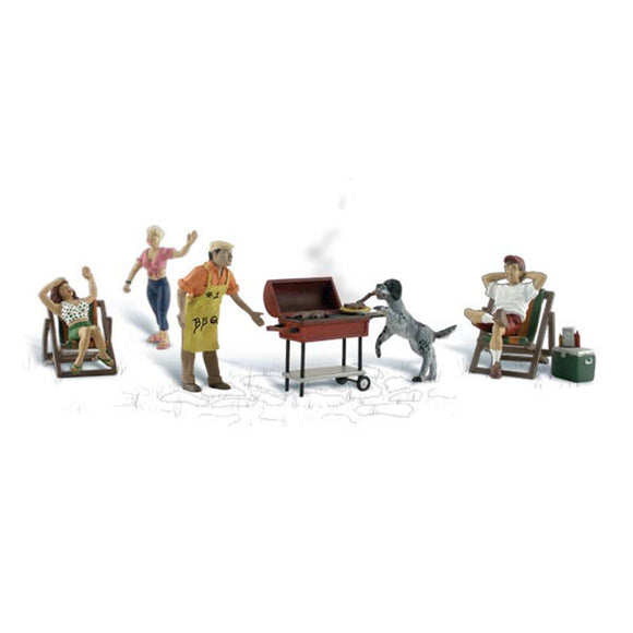 People Barbecuing : Woodland - Finished product version O(1:48) A2765