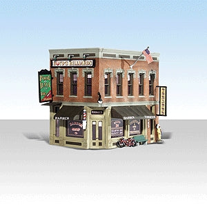 Corner Commercial Building [with LED] : Woodland Finished product N(1:160) 4923