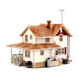 Corner Porch House (casa de dos pisos) [con LED] : Woodland Producto terminado HO(1:87) 5046