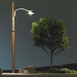 Lámpara de calle con LED, tipo poste de madera, tamaño HO, juego de 3, JP5630 : Woodland, prepintado, HO (1:87), solo compatible con enchufe