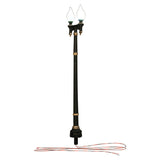 Lámpara de calle con LED, lámpara doble de pilar de hierro, tamaño HO, juego de 3 JP5632 : Woodland, prepintado, completo HO (1:87) Solo compatible con enchufe