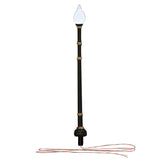 Farola con LED, lámpara recta de poste de hierro, tamaño O, juego de 2, JP5649: Woodland, pintada y lista para usar, O (1:48) compatible con Just Plug