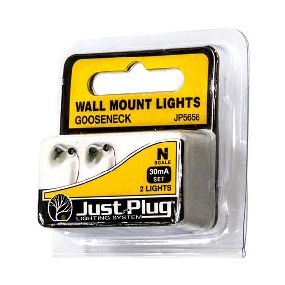 Farola con LED, luz exterior para pared, tipo pantalla, tamaño N, juego de 2, JP5658: Woodland, pintada y acabada, N (1:160), compatible con Just Plug