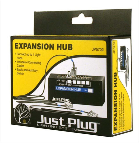 Hub de expansión para sistema de iluminación Woodland JP5702 : Piezas electrónicas Woodland para Just Plug