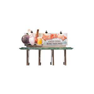 Letrero con LED Bowling &amp; Bar JP5796 : Woodland Producto terminado HO (1:87) Solo compatible con enchufe