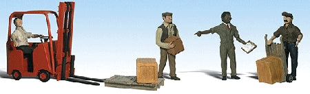 Forklift Truck and Worker : Woodland - Finished product HO(1:87) 1911