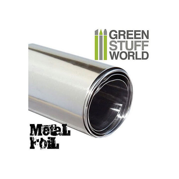 Lámina de aluminio ultrafina (0,2 mm de espesor) de 10 cm de ancho y 50 cm de largo: material Greenstuff World GSWD19